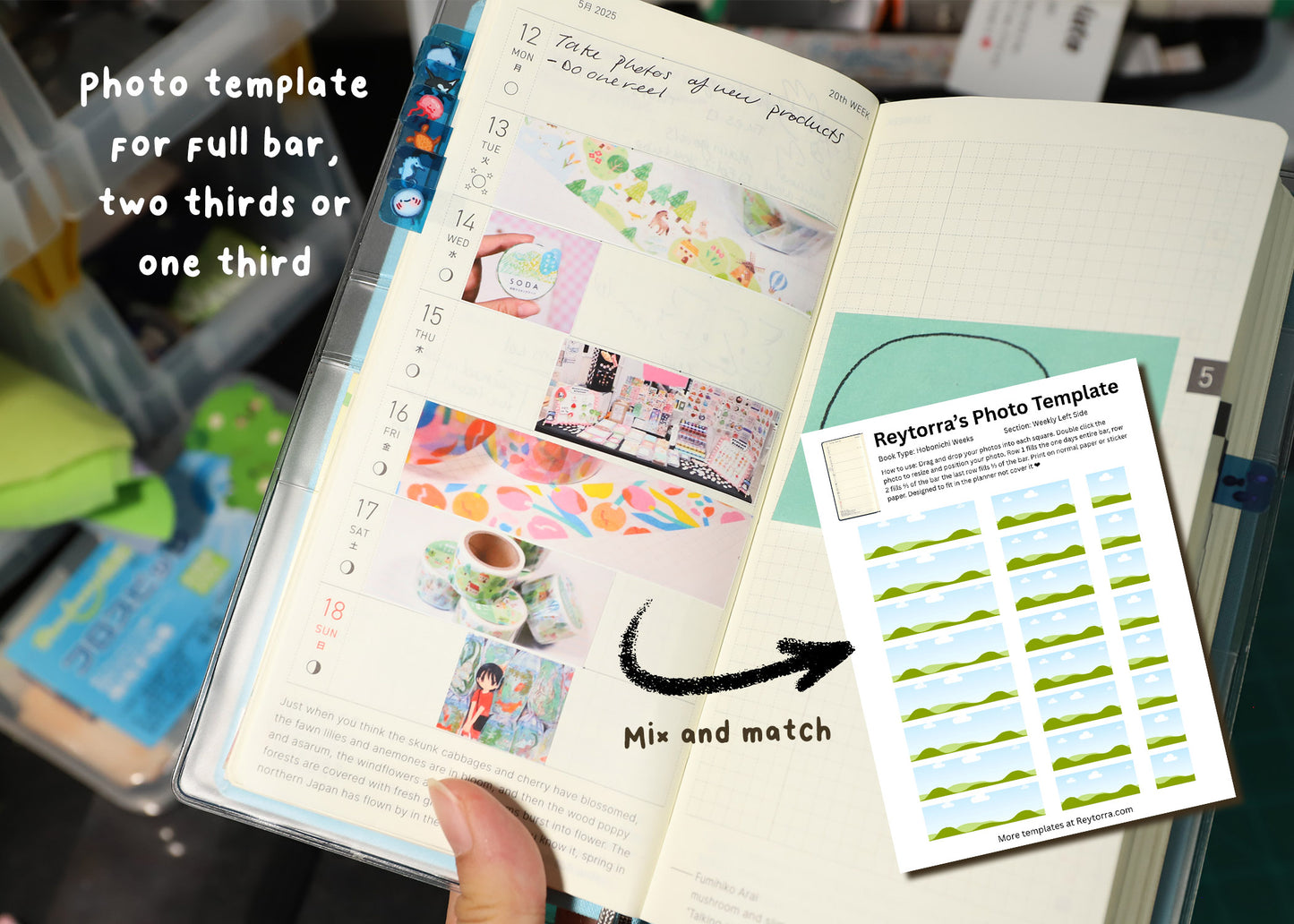 Hobonichi Weeks Photo Templates