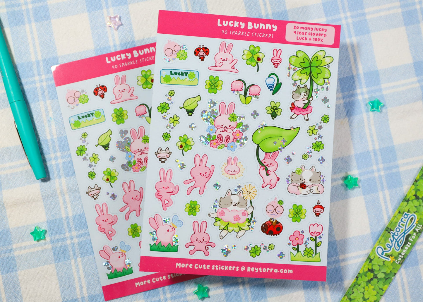 Lucky Bunny Sticker Sheet