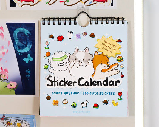 Dog's Life Sticker Calendar - Any Time Start
