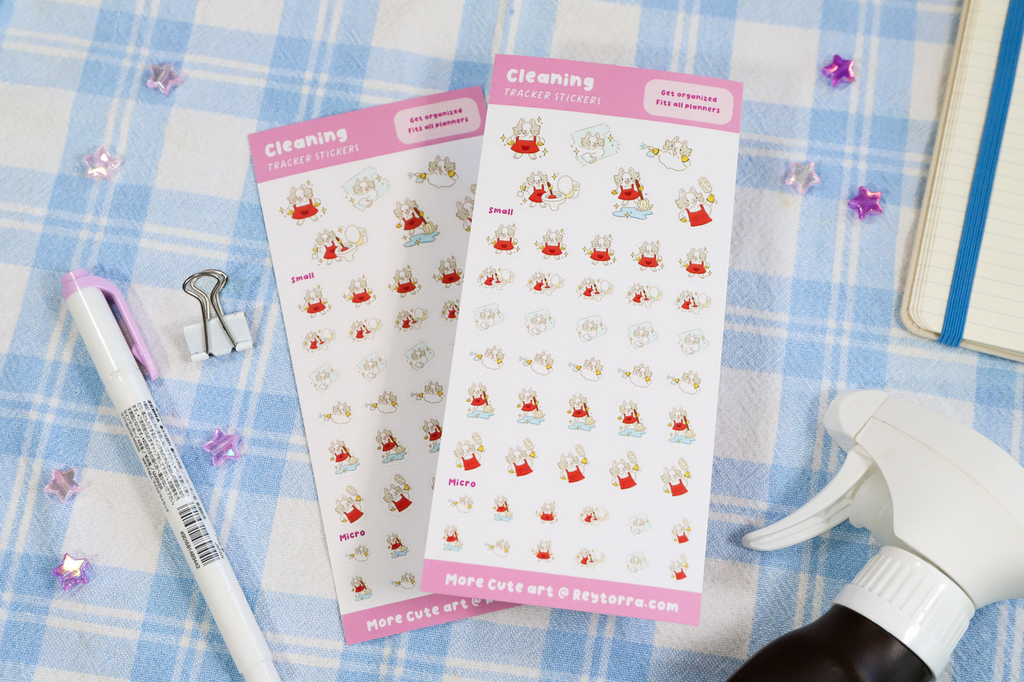Cleaning Tracker Stickers