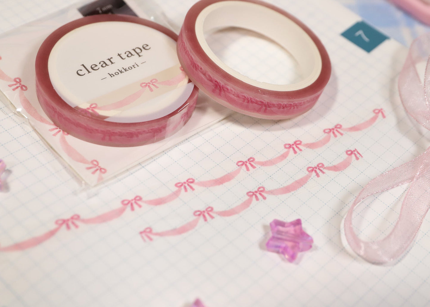 Pink Ribbons Washi Tape