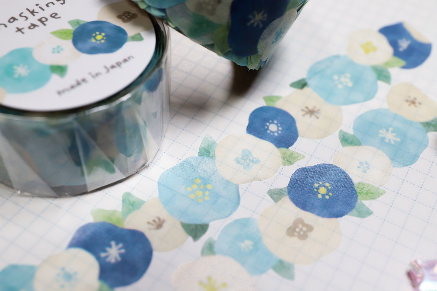 Blue Bloom Washi Tape Sample