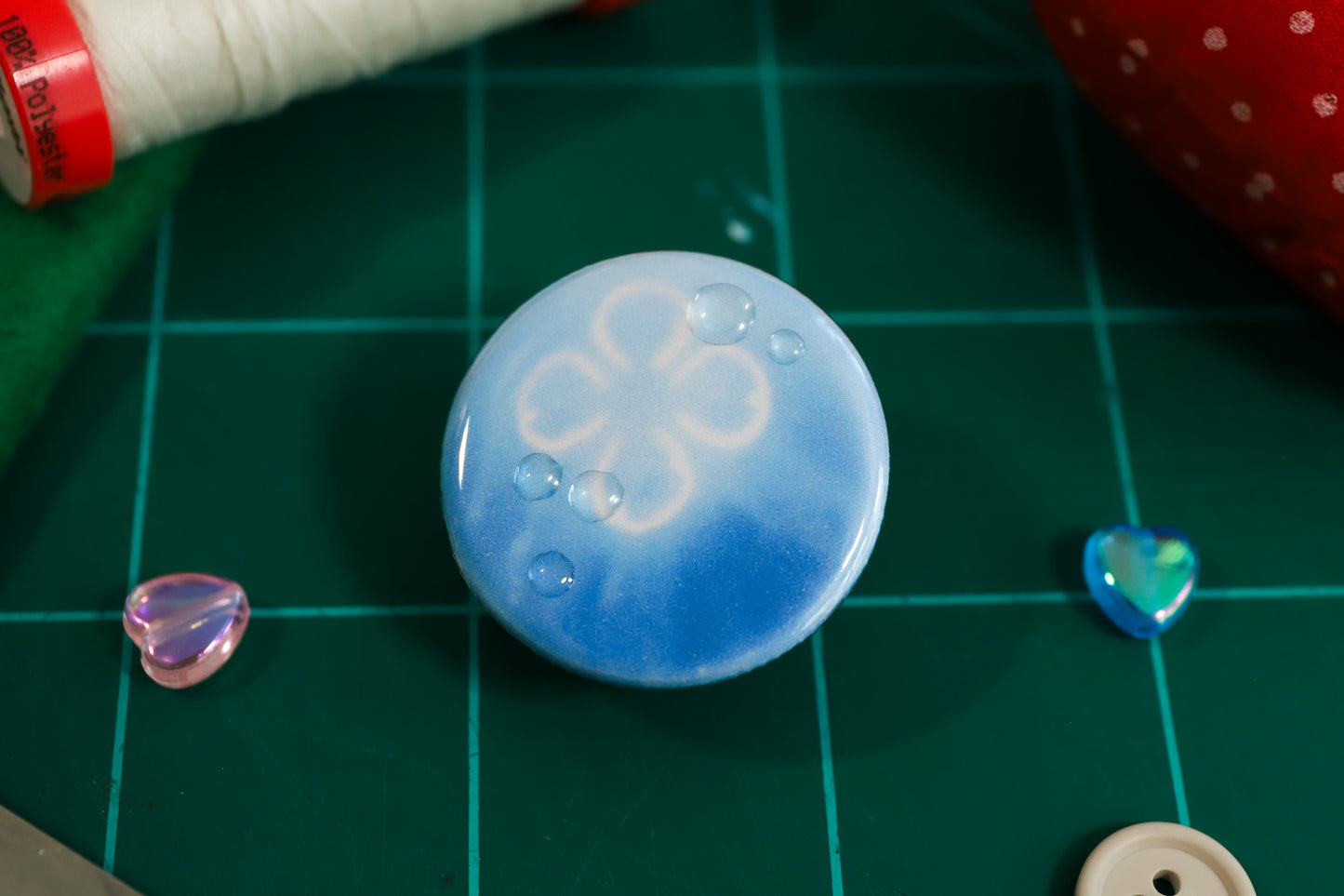 Moon Jellyfish Pin or Magnet