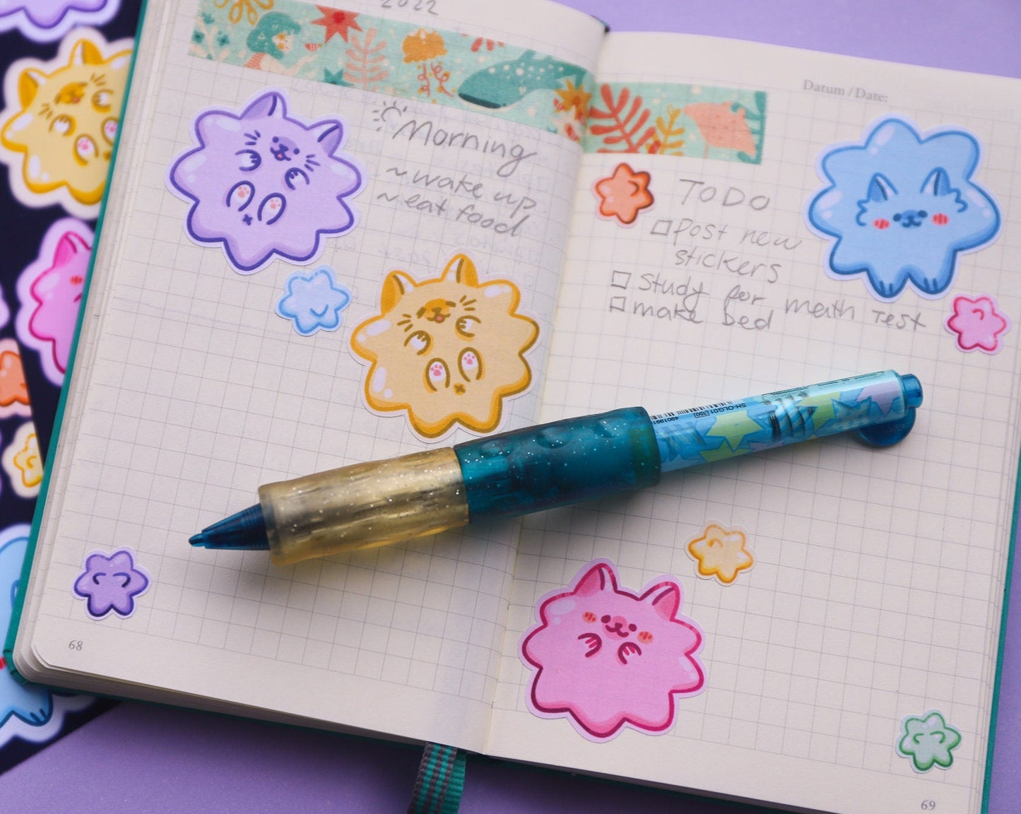 Konpeito Cat Candy Sticker Sheet