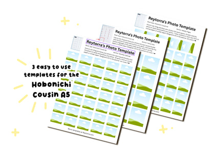 Hobonichi Cousin A5 Photo Templates