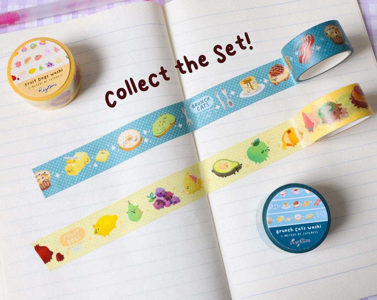 Brunch Cats Washi Tape