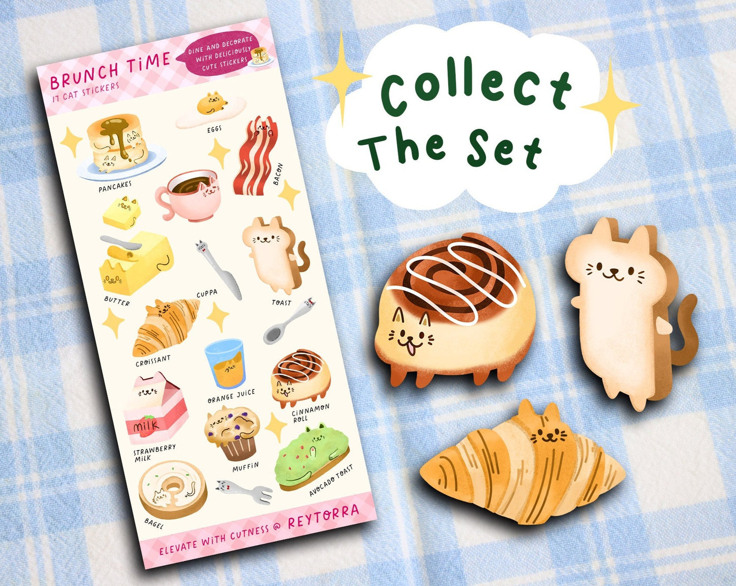 Brunch Cats Sticker Sheet