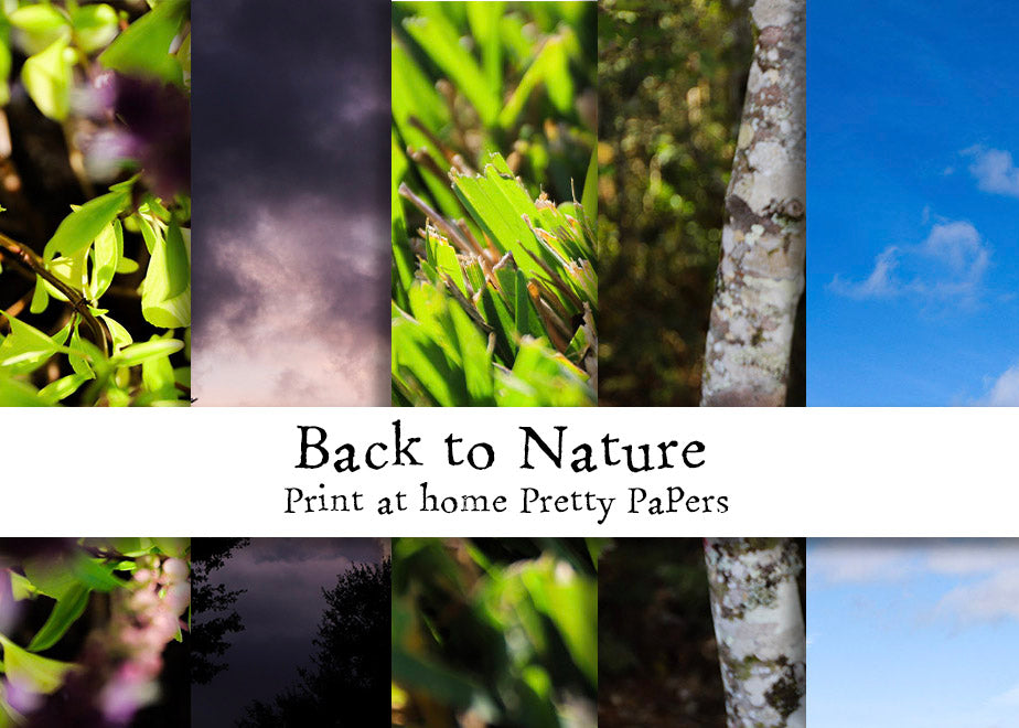 Back To Nature Scrapbooking Paper - Print At Home