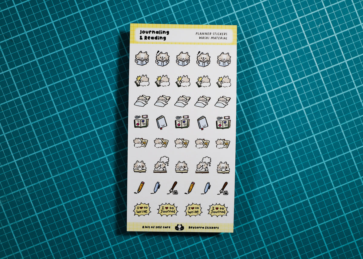 Journaling & Reading Planner Sticker Sheet