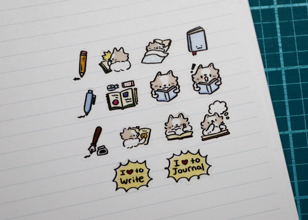 Journaling & Reading Planner Sticker Sheet