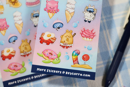 Sea Food Sticker Sheet