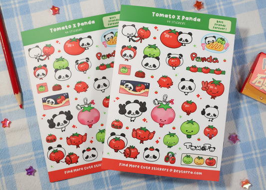 Tomato X Panda Sticker Sheet
