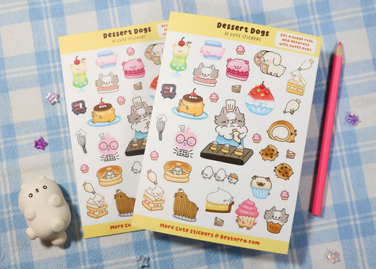 Dessert Dogs Sticker Sheet