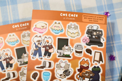 Cat Cafe Sticker Sheet