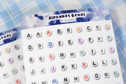 Alphabet Beads Sticker Sheet
