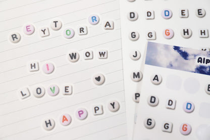 Alphabet Beads Sticker Sheet