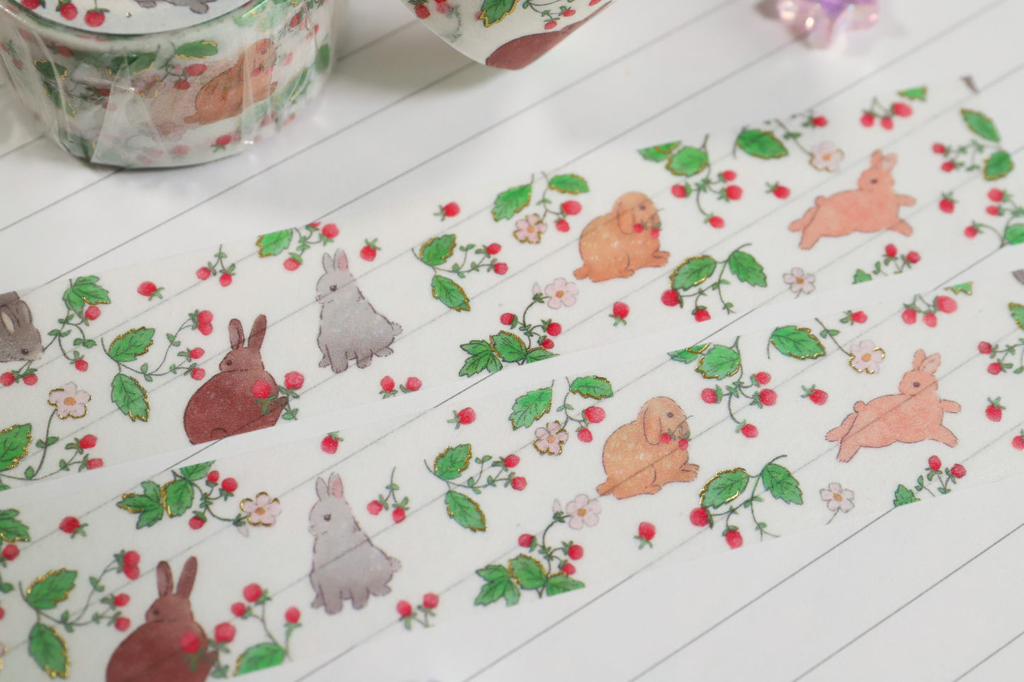 Strawberry Rabbits Washi Tape