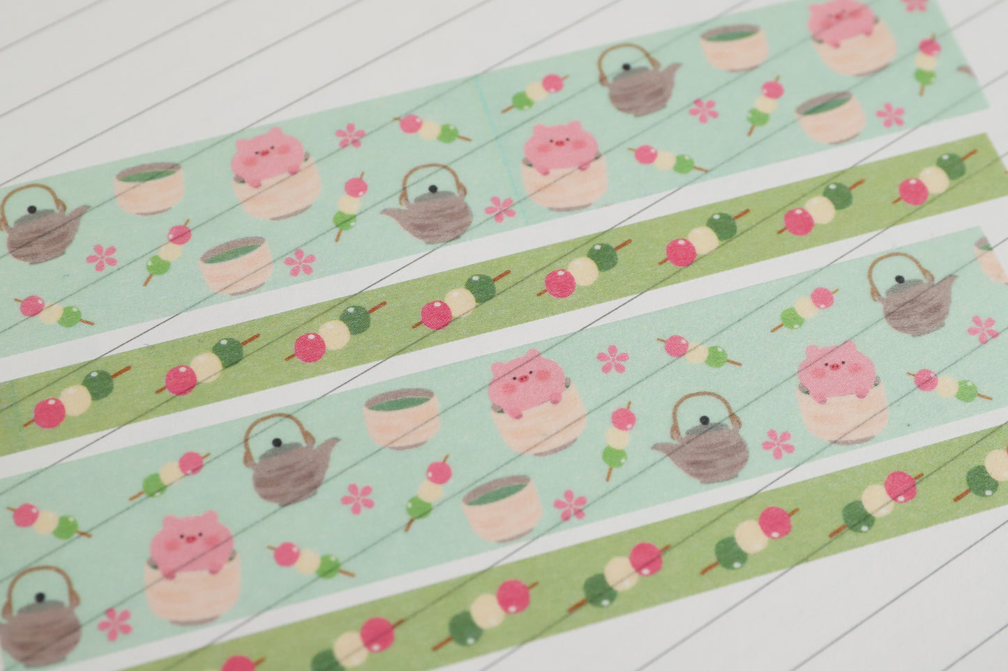 Matcha Pigs Washi Tape