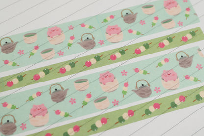 Matcha Pigs Washi Tape
