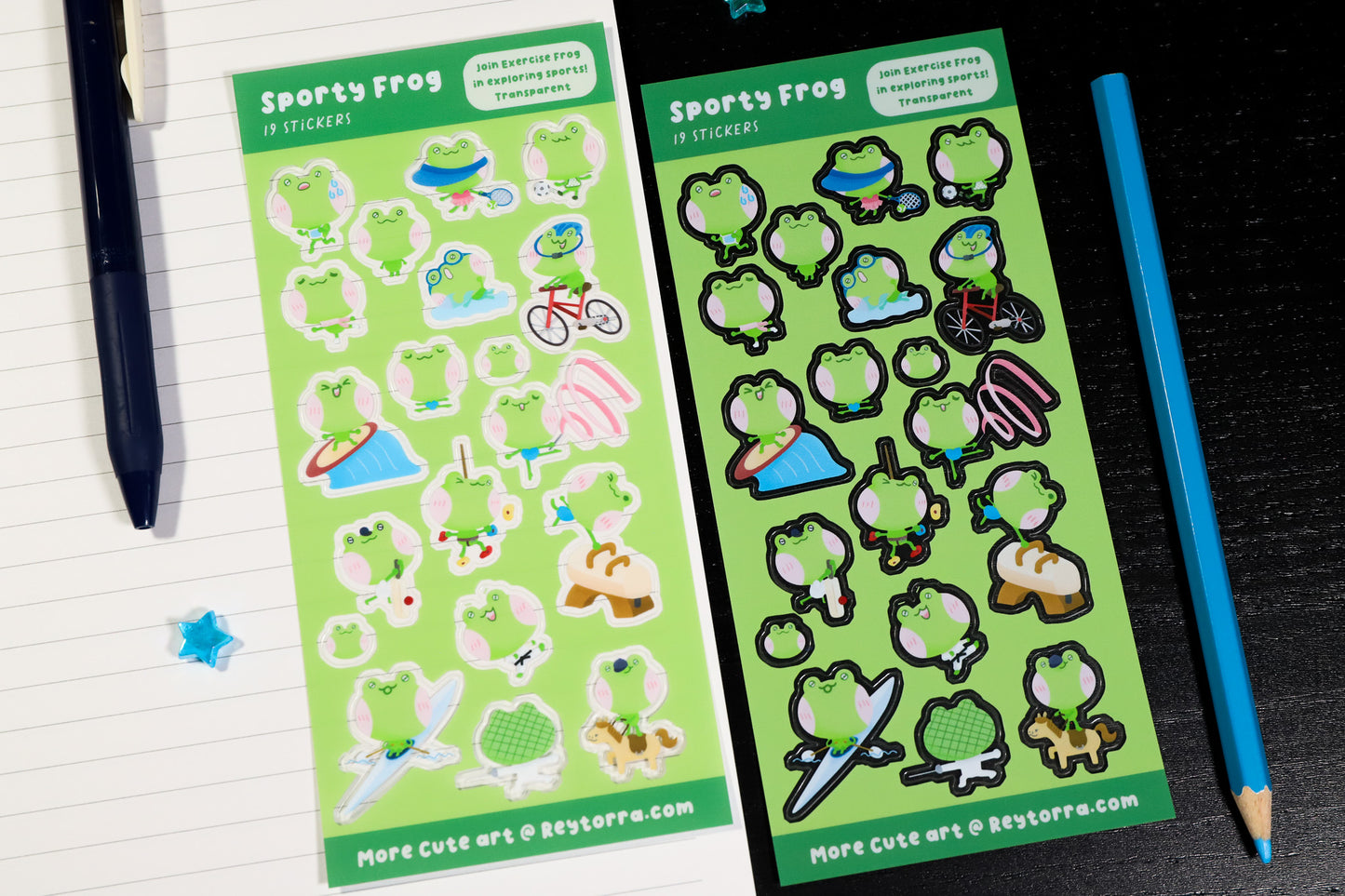 Sporty Frog Sticker Sheet