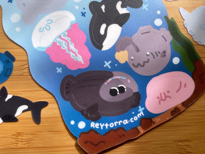 Ocean Creatures Sticker Sheet