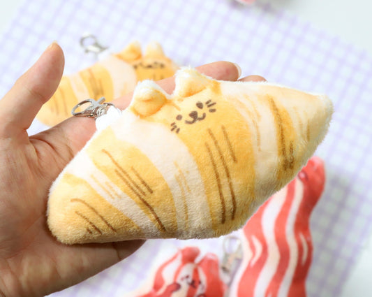 Croissant Cat Keychain