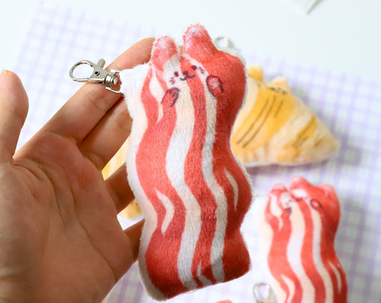 Bacon Cat Keychain