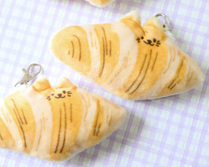 Croissant Cat Keychain