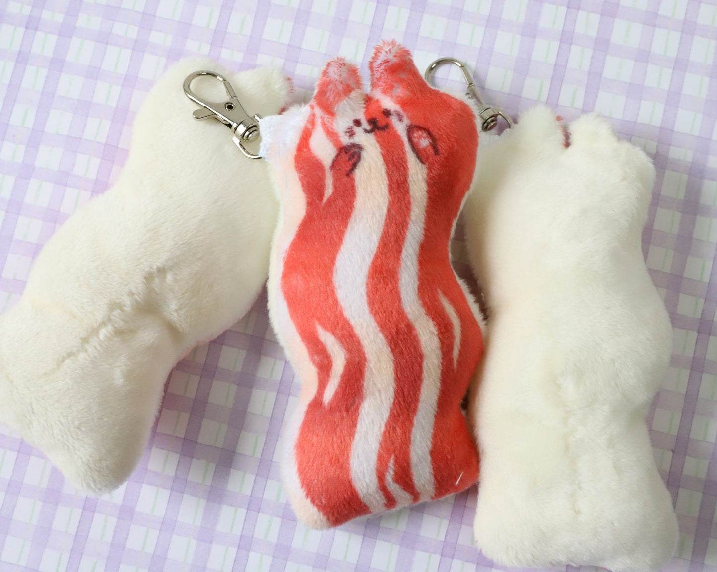 Bacon Cat Keychain