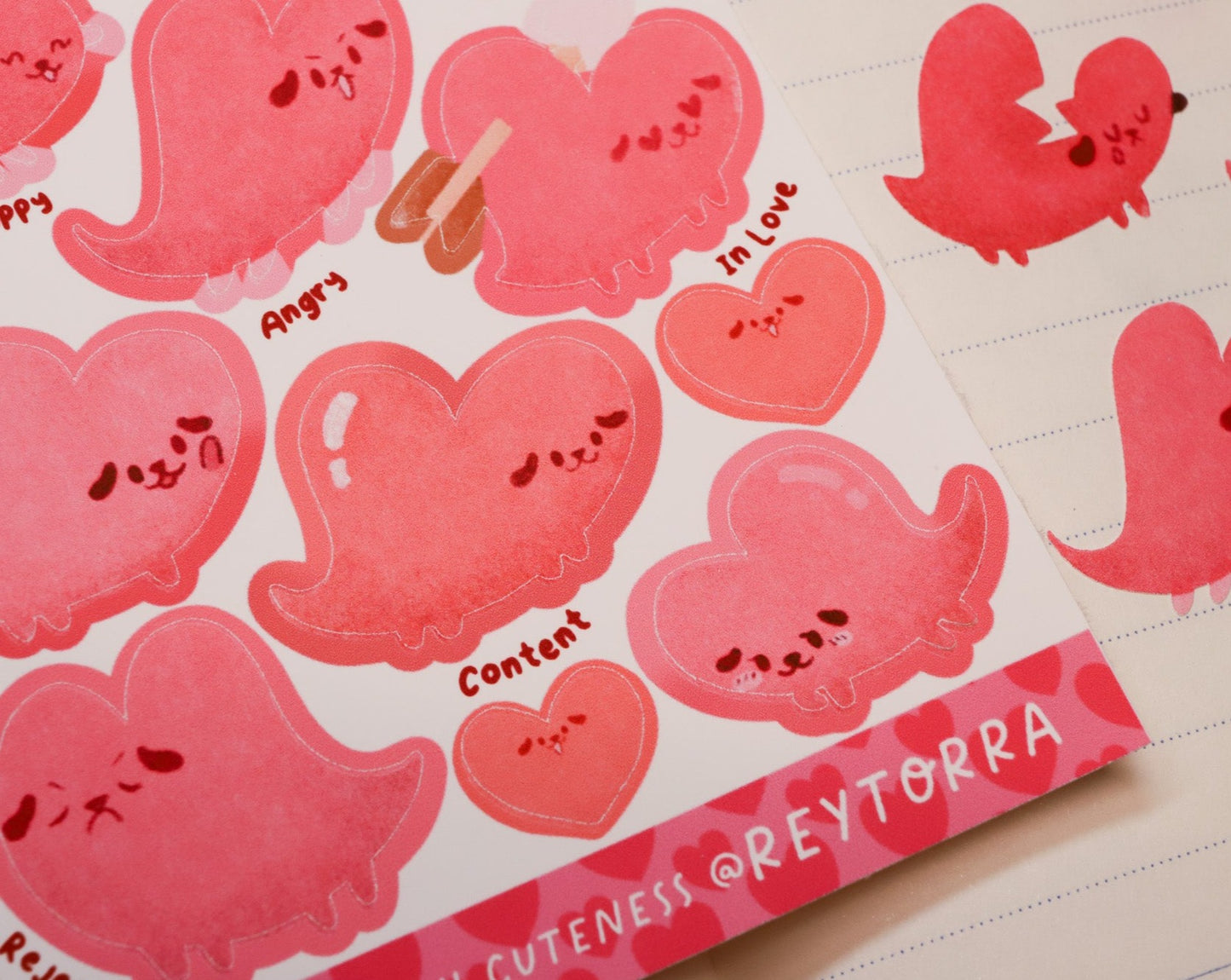 Puppy Love Heart Dog Sticker Sheet - 18 Stickers