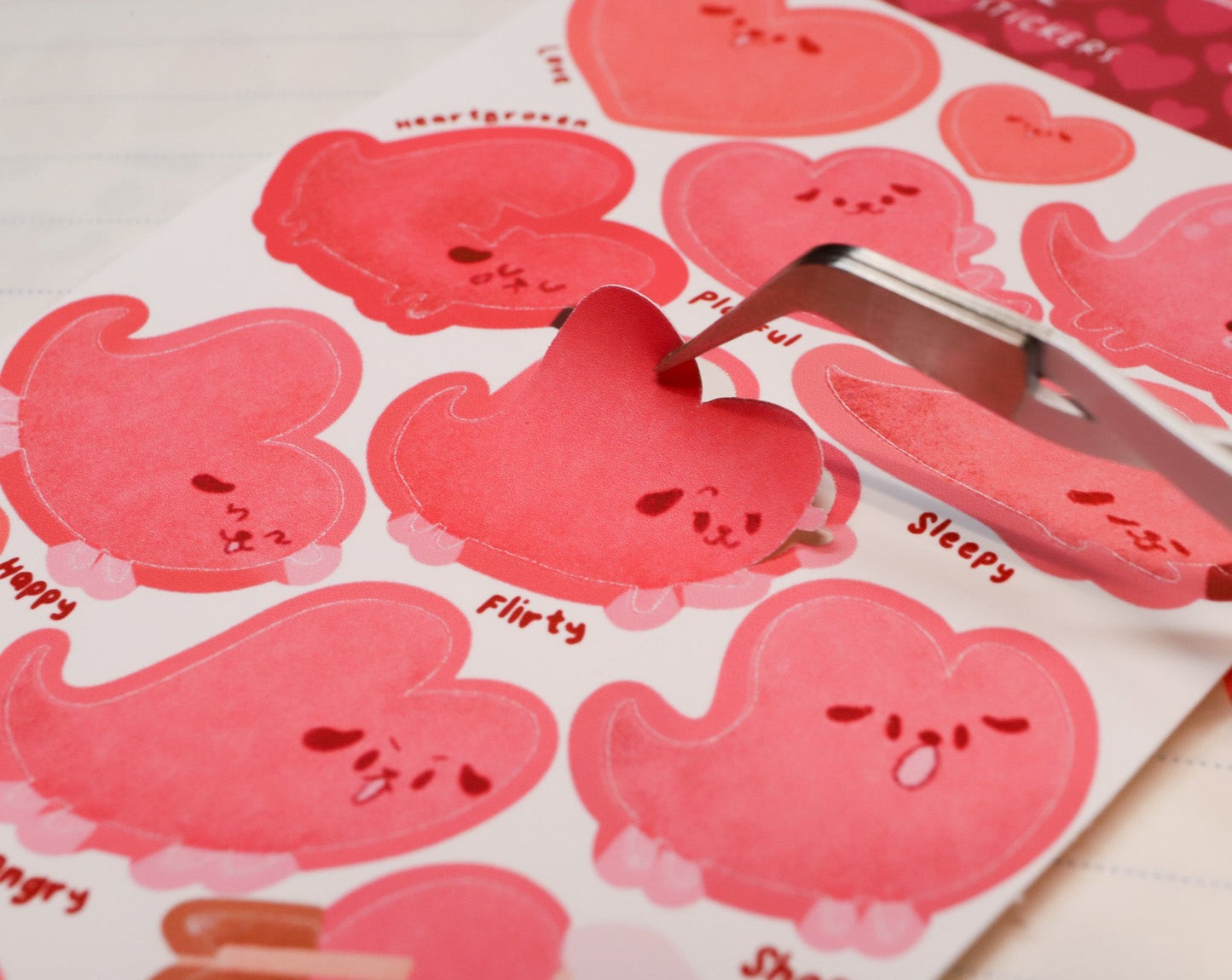 Puppy Love Heart Dog Sticker Sheet - 18 Stickers