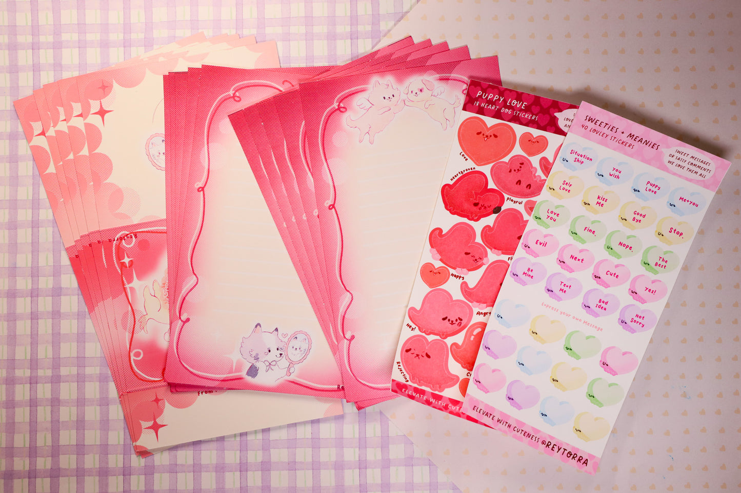 Puppy Love Stationery Set - 17 pcs Letter set + Sticker Sheets