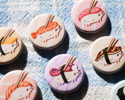 Salmon Sushi Pins - 9 to Collect