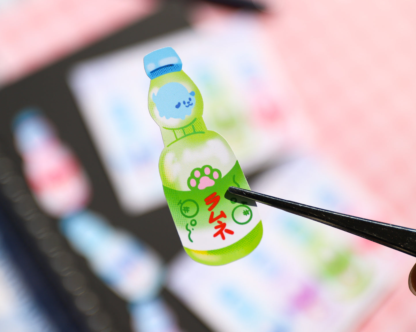 Ramune Soda Dog Stickers - 4 Stickers