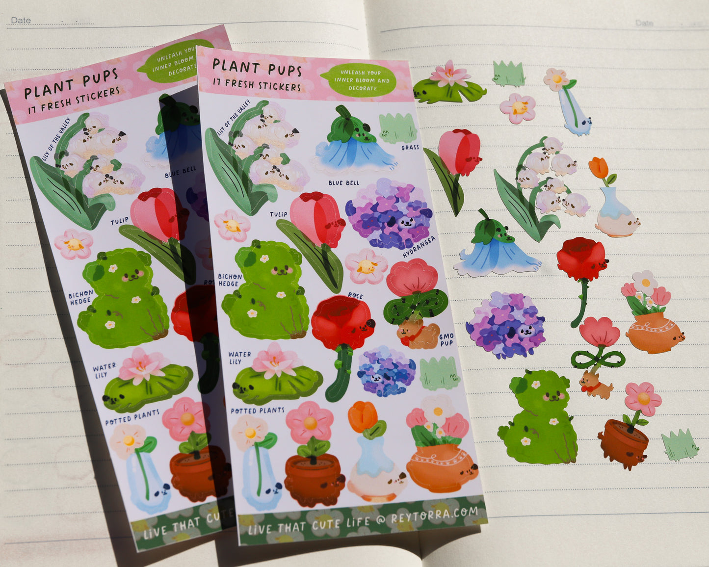 Plant Pup Sticker Sheet - 17 stickers