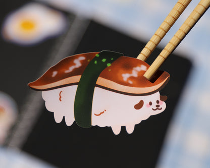 Sushi Dog Stickers - Salmon, Tuna, Octopus, Shrimp, Tamago, Eel