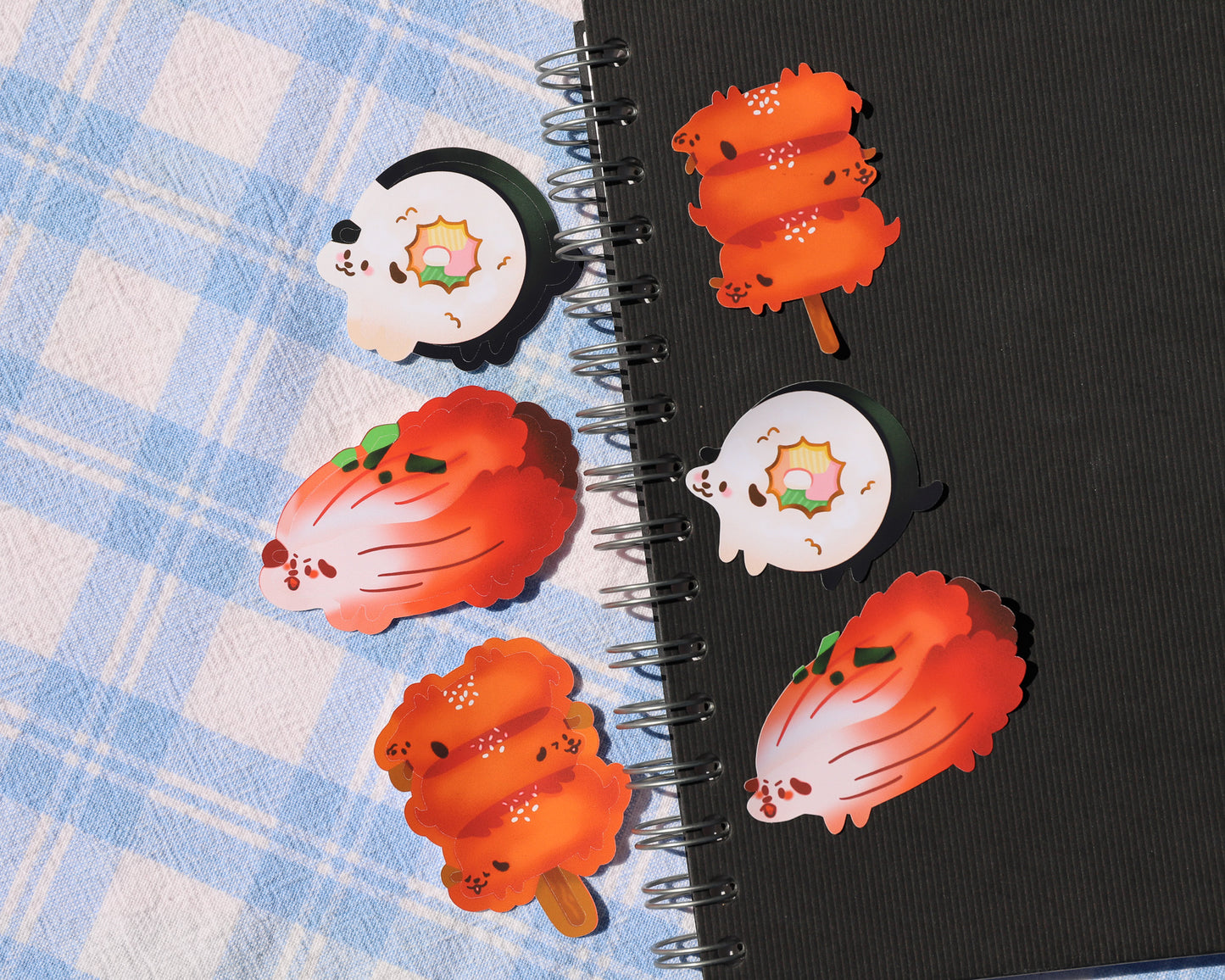 Korean Food Dog Stickers - Kimchi, Tteokbokki, Gimbap