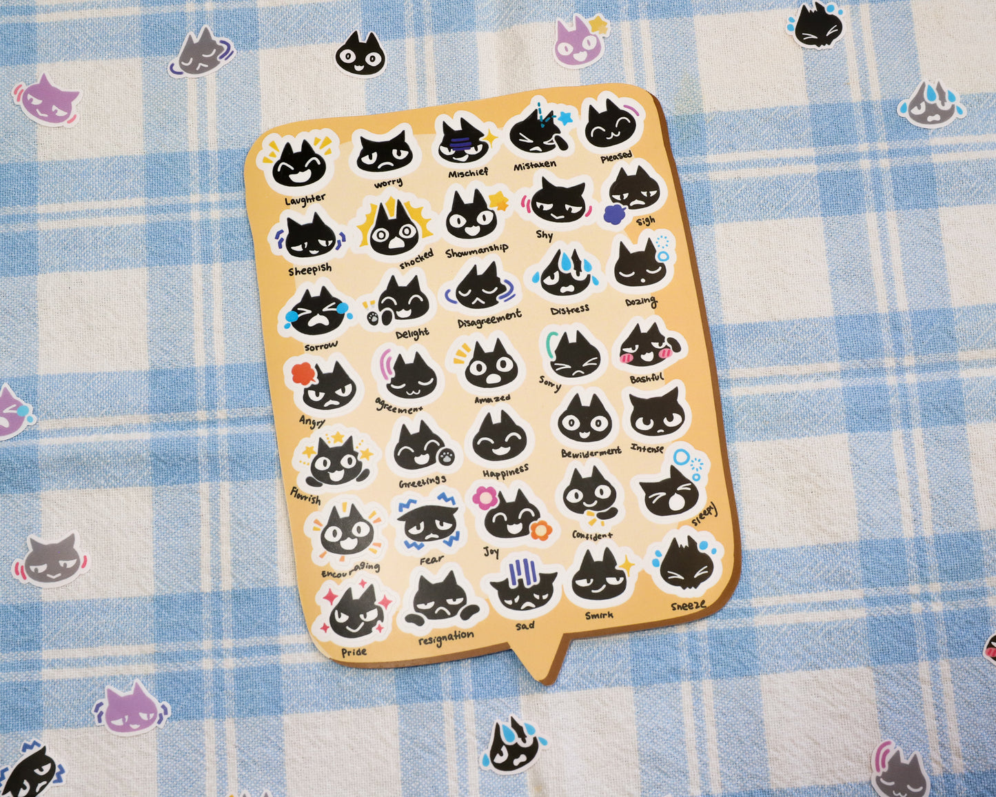 Animal crossing emotion reaction sticker sheet - 35 stickers