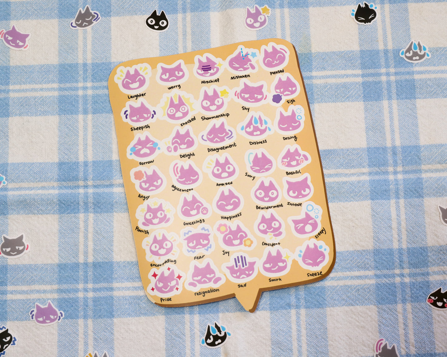 Animal crossing emotion reaction sticker sheet - 35 stickers