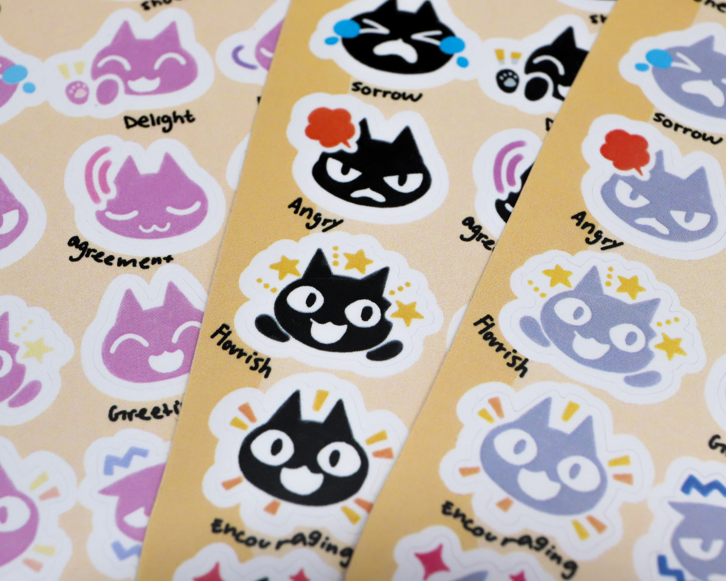 Animal crossing emotion reaction sticker sheet - 35 stickers