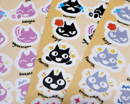 Animal crossing emotion reaction sticker sheet - 35 stickers