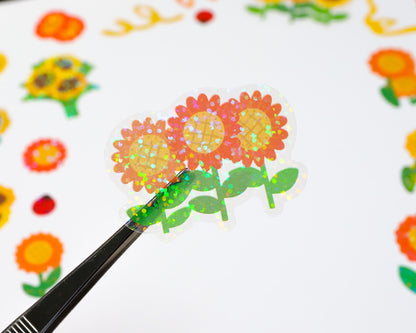 Sunflower Sparkle Ribbon Stickers - The Basics Collection