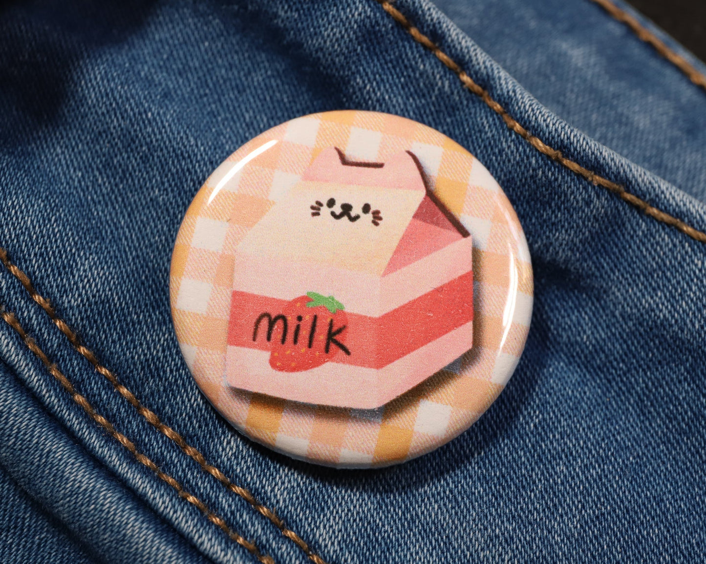 Strawberry Milk Pin - 9 to Collect