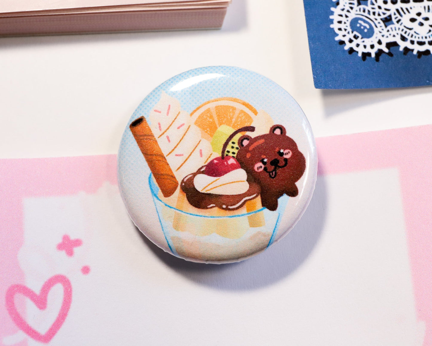 Strawberry Bingsu Bear Magnet - 3 to collect