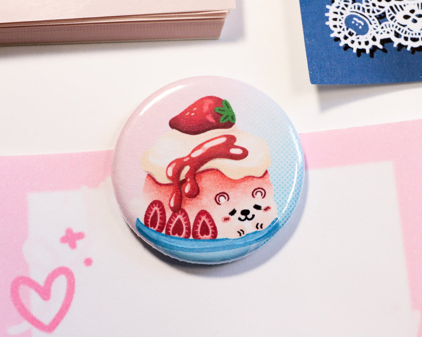 Strawberry Bingsu Bear Magnet - 3 to collect