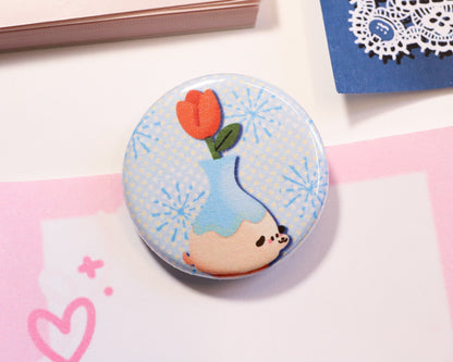 Round Potted Plant Pup Magnet