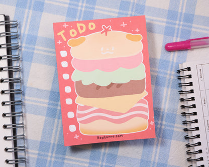 Burger Pup Todo Sticky Notepad