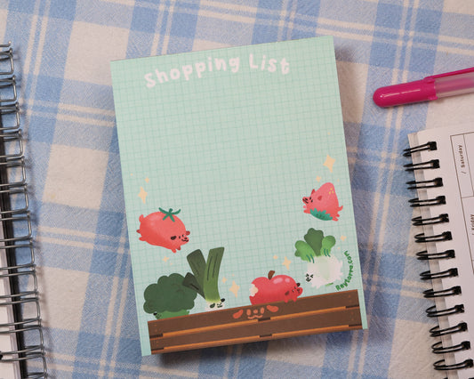 Veggie Dog Shopping List Sticky Notepads