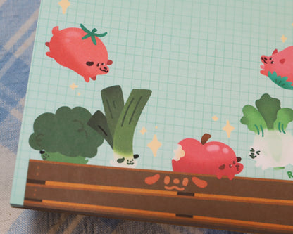 Veggie Dog Shopping List Sticky Notepads