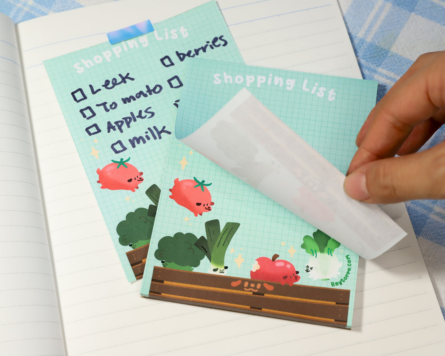 Veggie Dog Shopping List Sticky Notepads